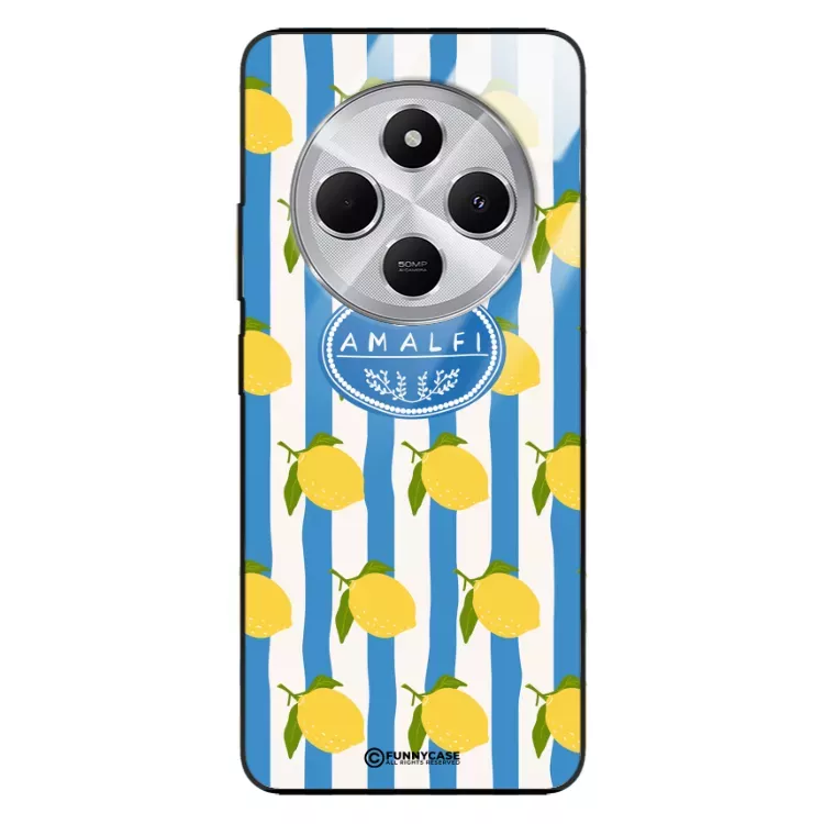 Etui Black Case Glass Dolce Vita do XIAOMI NOTE 14R 5G Amalfi Cytryny Włochy Lato Wakacje ST_DOC131
