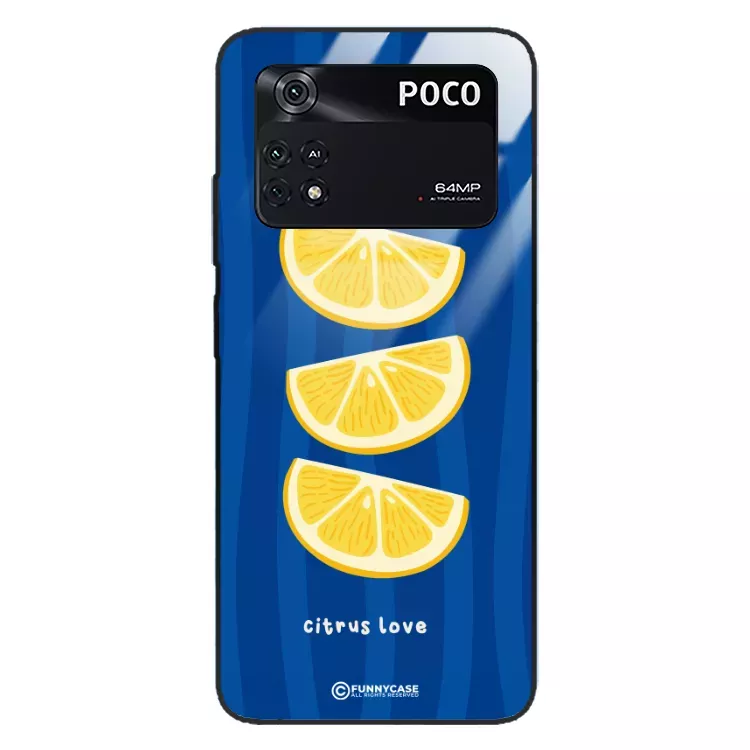 Etui Black Case Glass Dolce Vita do XIAOMI POCO M4 PRO 4G Cytryny Owoce Lato Wakacje Cytrusy ST_DOC104
