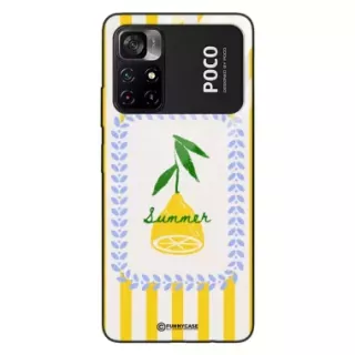 Etui Black Case Glass Dolce Vita do XIAOMI POCO X4 PRO 5G Cytryna Lato Wakacje Summer Słońce ST_DOC139
