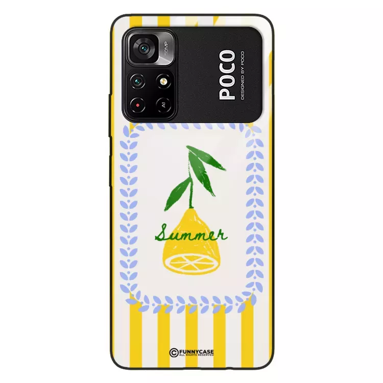 Etui Black Case Glass Dolce Vita do XIAOMI POCO X4 PRO 5G Cytryna Lato Wakacje Summer Słońce ST_DOC139