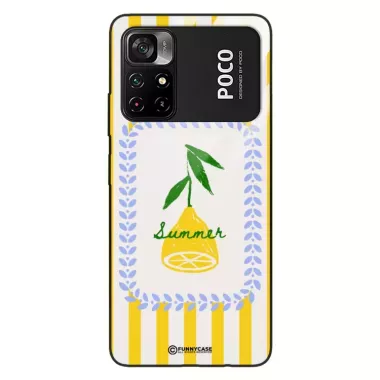 Etui Black Case Glass Dolce Vita do XIAOMI POCO X4 PRO 5G Cytryna Lato Wakacje Summer Słońce ST_DOC139