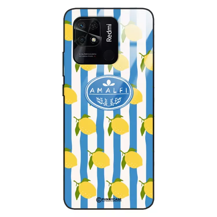 Etui Black Case Glass Dolce Vita do XIAOMI REDMI 10C 4G Amalfi Cytryny Włochy Lato Wakacje ST_DOC131