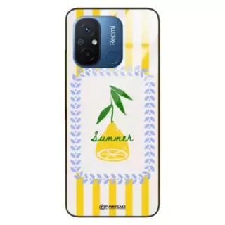 Etui Black Case Glass Dolce Vita do XIAOMI REDMI 12C Cytryna Lato Wakacje Summer Słońce ST_DOC139