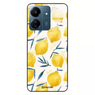 Etui Black Case Glass Dolce Vita do XIAOMI REDMI 13C Cytryny Lato Owoce Wakacje Słońce ST_DOC145
