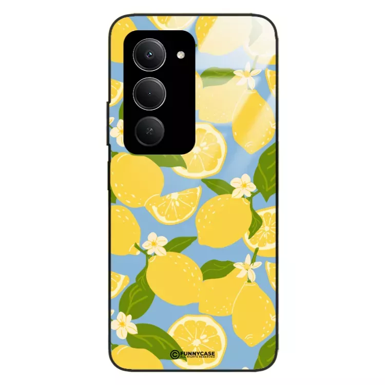 Etui Black Case Glass Dolce Vita do XIAOMI REDMI 15 5G Cytryny Kwiaty Owoce Lato Natura ST_DOC125