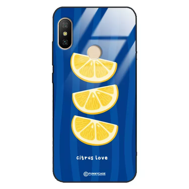 Etui Black Case Glass Dolce Vita do XIAOMI Mi A2 LITE Cytryny Owoce Lato Wakacje Cytrusy ST_DOC104
