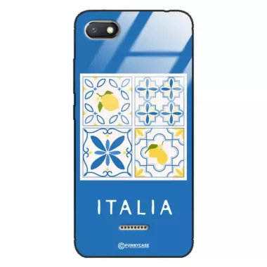 Etui Black Case Glass Dolce Vita do XIAOMI REDMI 6A Włochy Italia Cytryny Kafelki Wakacje ST_DOC132