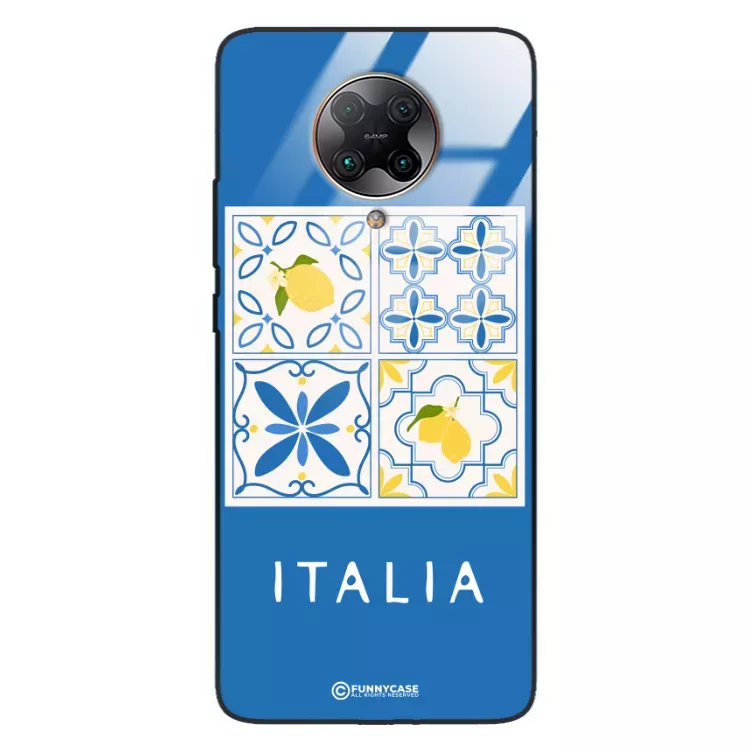 Etui Black Case Glass Dolce Vita do XIAOMI REDMI K30 PRO Włochy Italia Cytryny Kafelki Wakacje ST_DOC132