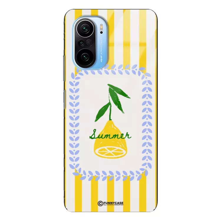 Etui Black Case Glass Dolce Vita do XIAOMI Mi 11i  Cytryna Lato Wakacje Summer Słońce ST_DOC139