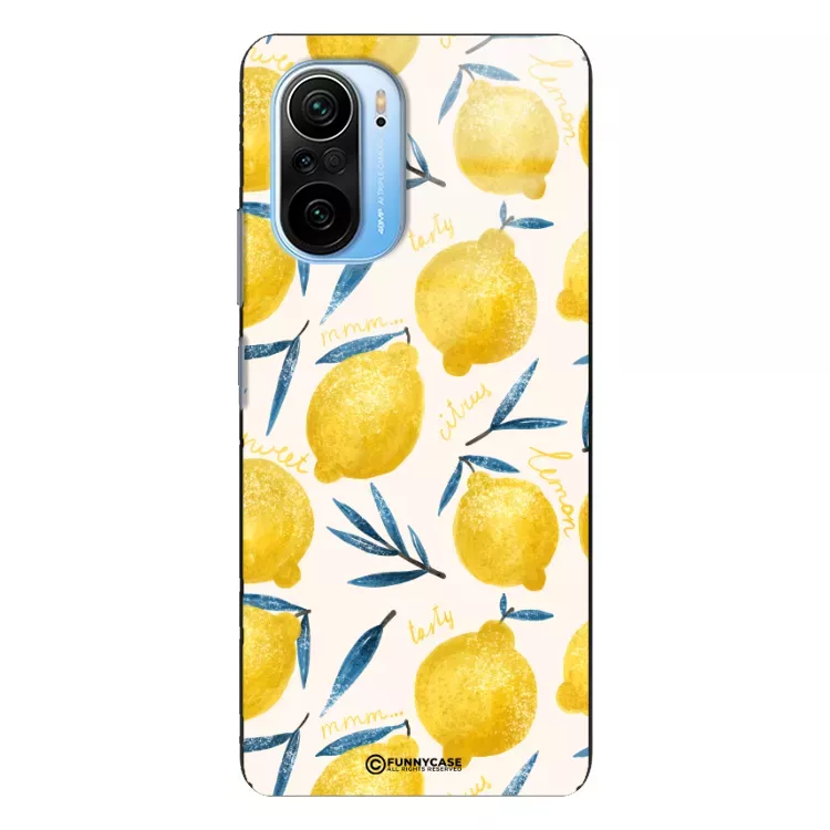 Etui Black Case Glass Dolce Vita do XIAOMI POCO F3 Cytryny Lato Owoce Wakacje Słońce ST_DOC145