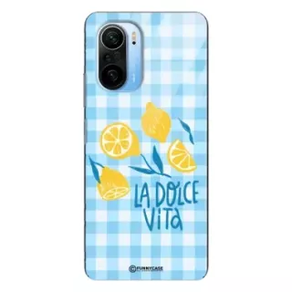 Etui Black Case Glass Dolce Vita do XIAOMI POCO F3 PRO Cytryny Lato Włochy Wakacje Kratka ST_DOC101