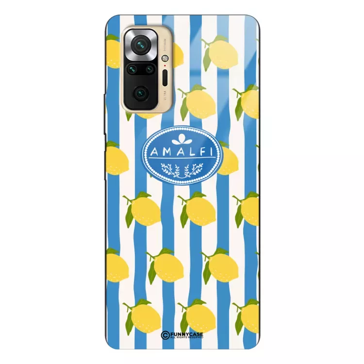 Etui Black Case Glass Dolce Vita do XIAOMI REDMI NOTE 10 PRO Amalfi Cytryny Włochy Lato Wakacje ST_DOC131