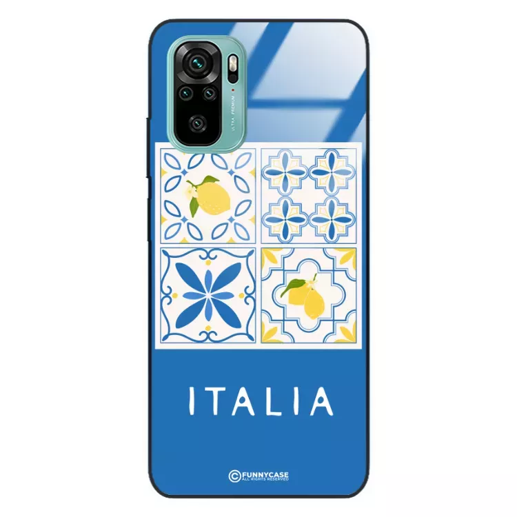 Etui Black Case Glass Dolce Vita do XIAOMI REDMI NOTE 10 4G Włochy Italia Cytryny Kafelki Wakacje ST_DOC132