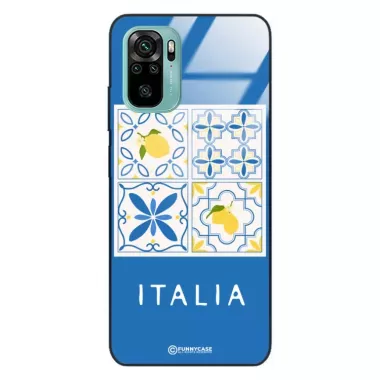 Etui Black Case Glass Dolce Vita do XIAOMI REDMI NOTE 10 4G Włochy Italia Cytryny Kafelki Wakacje ST_DOC132