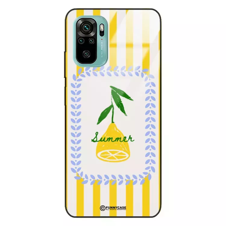 Etui Black Case Glass Dolce Vita do XIAOMI REDMI NOTE 10s Cytryna Lato Wakacje Summer Słońce ST_DOC139
