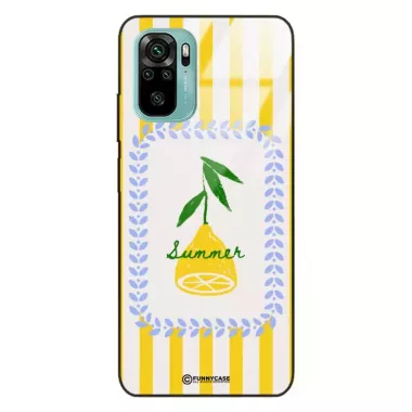 Etui Black Case Glass Dolce Vita do XIAOMI REDMI NOTE 10s Cytryna Lato Wakacje Summer Słońce ST_DOC139