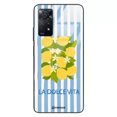 Etui Black Case Glass Dolce Vita do XIAOMI REDMI NOTE 11 PRO 5G Cytryny Kwiaty Włochy Lato Wakacje ST_DOC128
