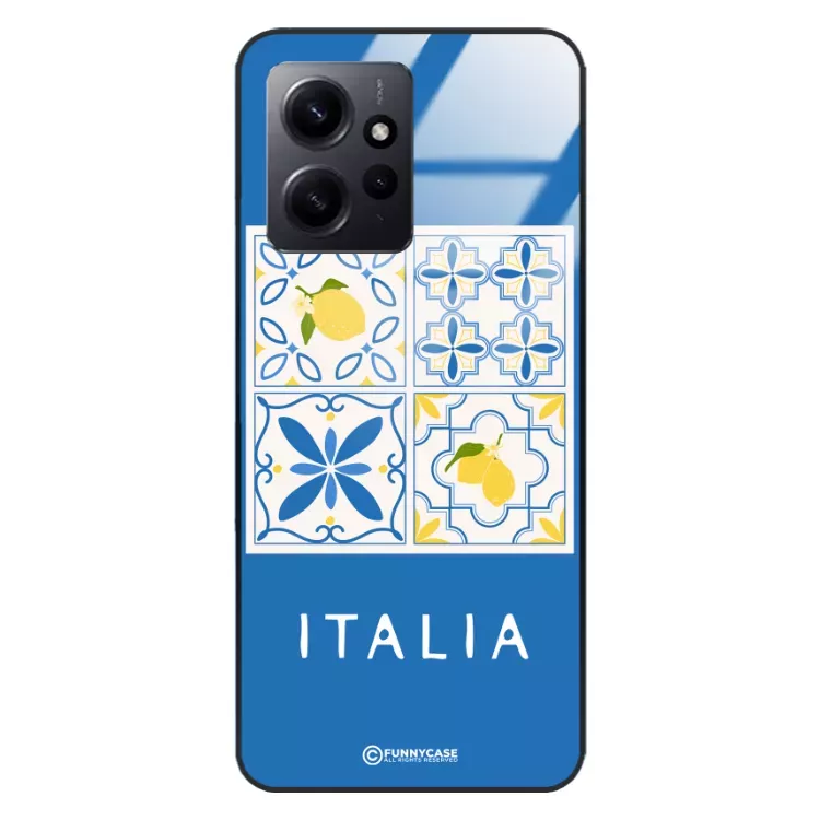 Etui Black Case Glass Dolce Vita do XIAOMI REDMI NOTE 12 4G Włochy Italia Cytryny Kafelki Wakacje ST_DOC132