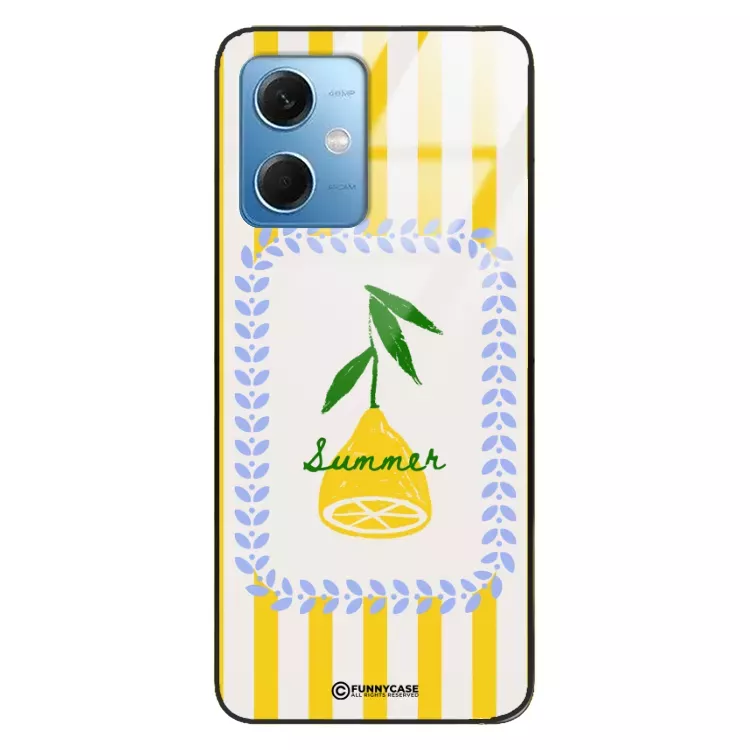 Etui Black Case Glass Dolce Vita do XIAOMI REDMI NOTE 12 5G Cytryna Lato Wakacje Summer Słońce ST_DOC139