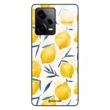 Etui Black Case Glass Dolce Vita do XIAOMI REDMI NOTE 12 PRO 5G Cytryny Lato Owoce Wakacje Słońce ST_DOC145