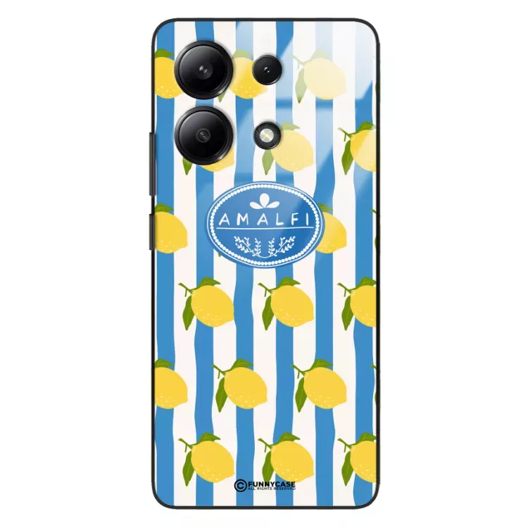 Etui Black Case Glass Dolce Vita do XIAOMI REDMI NOTE 13 4G Amalfi Cytryny Włochy Lato Wakacje ST_DOC131