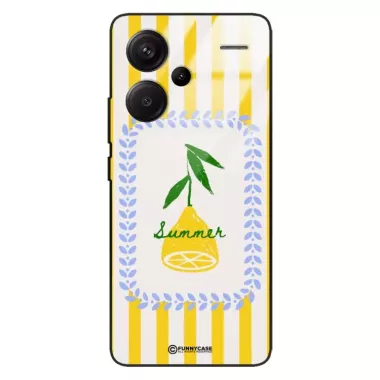 Etui Black Case Glass Dolce Vita do XIAOMI REDMI NOTE 13 PRO PLUS Cytryna Lato Wakacje Summer Słońce ST_DOC139