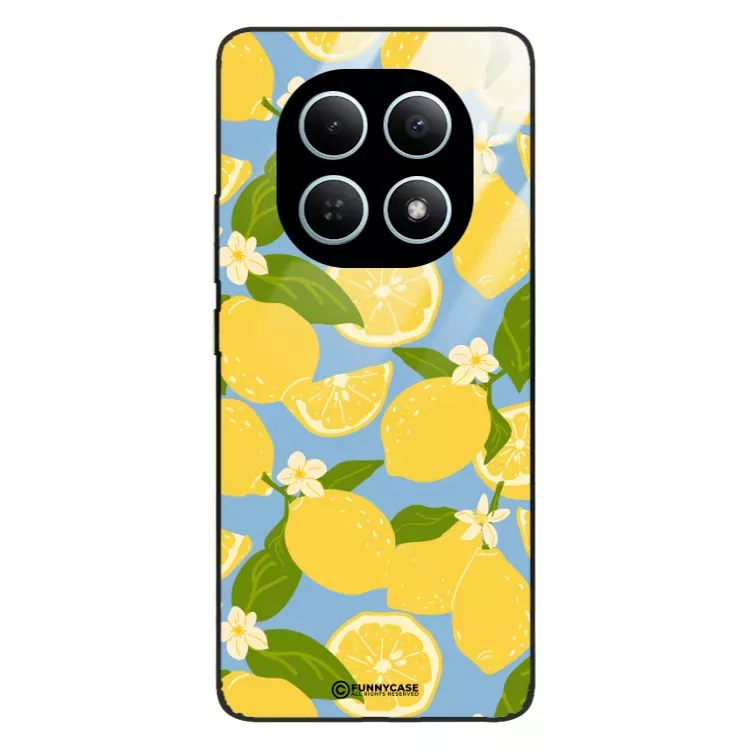 Etui Black Case Glass Dolce Vita do XIAOMI REDMI NOTE 15 5G Cytryny Kwiaty Owoce Lato Natura ST_DOC125