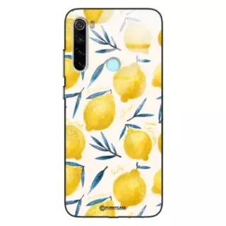 Etui Black Case Glass Dolce Vita do XIAOMI REDMI NOTE 8 2021 Cytryny Lato Owoce Wakacje Słońce ST_DOC145