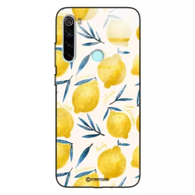 Etui Black Case Glass Dolce Vita do XIAOMI REDMI NOTE 8 2021 Cytryny Lato Owoce Wakacje Słońce ST_DOC145