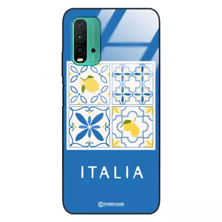Etui Black Case Glass Dolce Vita do XIAOMI REDMI NOTE 9 4G Włochy Italia Cytryny Kafelki Wakacje ST_DOC132