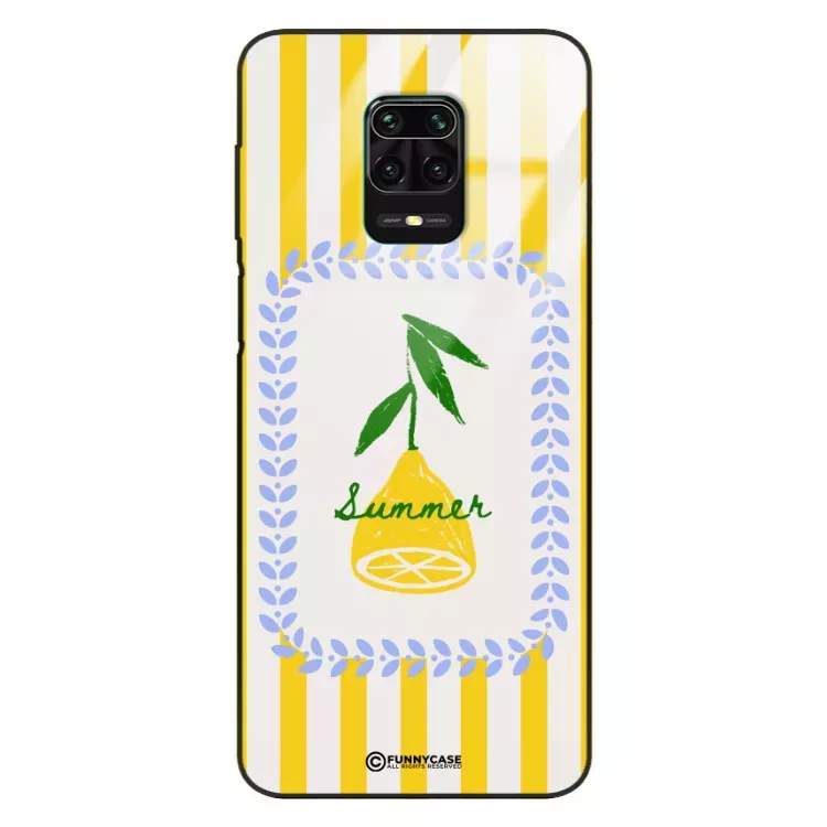 Etui Black Case Glass Dolce Vita do XIAOMI REDMI NOTE 9 PRO Cytryna Lato Wakacje Summer Słońce ST_DOC139