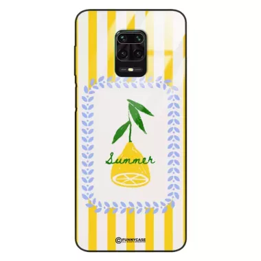 Etui Black Case Glass Dolce Vita do XIAOMI REDMI NOTE 9 PRO Cytryna Lato Wakacje Summer Słońce ST_DOC139