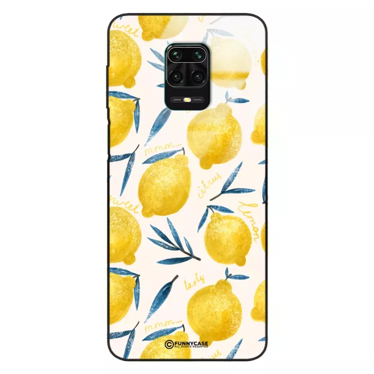 Etui Black Case Glass Dolce Vita do XIAOMI REDMI NOTE 9 PRO MAX Cytryny Lato Owoce Wakacje Słońce ST_DOC145