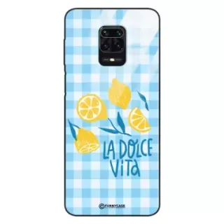 Etui Black Case Glass Dolce Vita do XIAOMI REDMI NOTE 9S Cytryny Lato Włochy Wakacje Kratka ST_DOC101