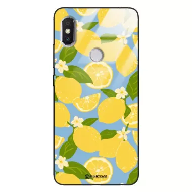 Etui Black Case Glass Dolce Vita do XIAOMI REDMI S2 Cytryny Kwiaty Owoce Lato Natura ST_DOC125