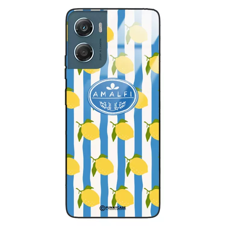 Etui Black Case Glass Dolce Vita do MOTOROLA G06 / G06 POWER  Amalfi Cytryny Włochy Lato Wakacje ST_DOC131
