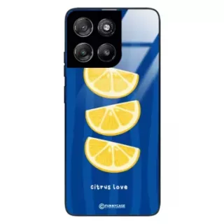 Etui Black Case Glass Dolce Vita do MOTOROLA G67 POWER 5G  Cytryny Owoce Lato Wakacje Cytrusy ST_DOC104