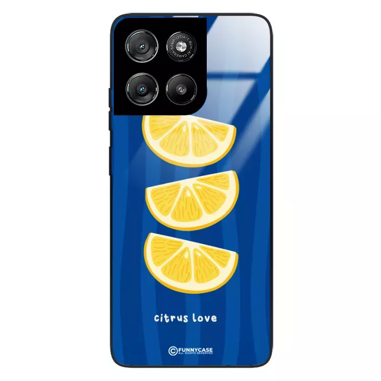 Etui Black Case Glass Dolce Vita do MOTOROLA G67 POWER 5G  Cytryny Owoce Lato Wakacje Cytrusy ST_DOC104