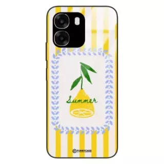 Etui Black Case Glass Dolce Vita do OPPO A6 5G / A6 PRO 4G  Cytryna Lato Wakacje Summer Słońce ST_DOC139