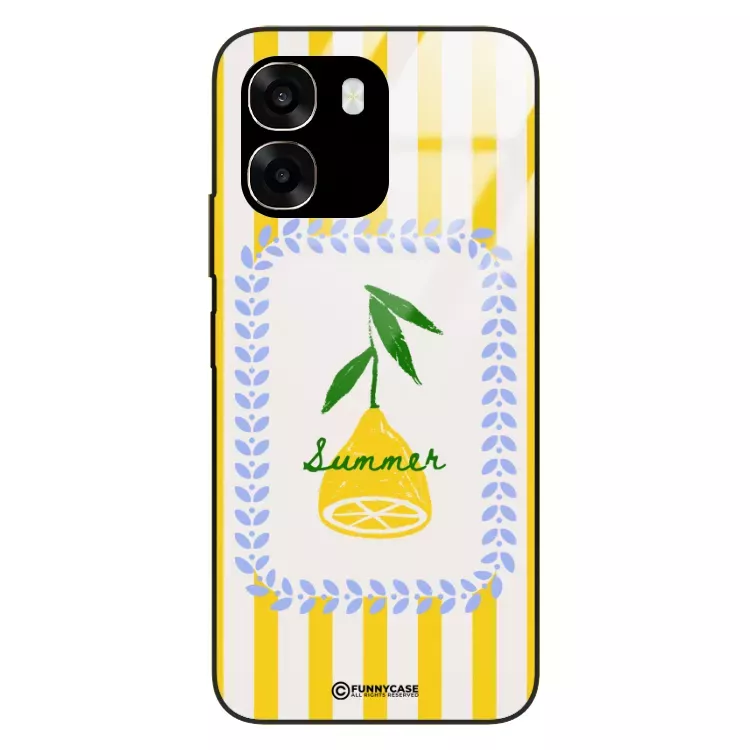 Etui Black Case Glass Dolce Vita do OPPO A6 5G / A6 PRO 4G  Cytryna Lato Wakacje Summer Słońce ST_DOC139