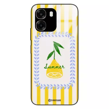 Etui Black Case Glass Dolce Vita do OPPO A6 5G / A6 PRO 4G  Cytryna Lato Wakacje Summer Słońce ST_DOC139