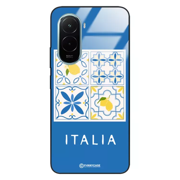 Etui Black Case Glass Dolce Vita do XIAOMI POCO M7 4G Włochy Italia Cytryny Kafelki Wakacje ST_DOC132