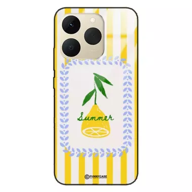 Etui Black Case Glass Dolce Vita do REALME 15T Cytryna Lato Wakacje Summer Słońce ST_DOC139
