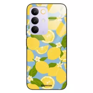 Etui Black Case Glass Dolce Vita do REALME C85 Cytryny Kwiaty Owoce Lato Natura ST_DOC125