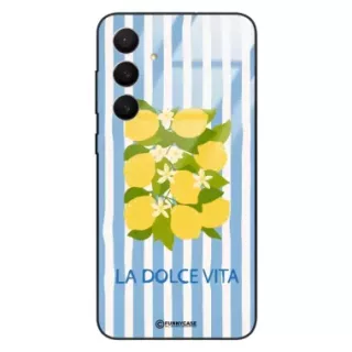 Etui Black Case Glass Dolce Vita do SAMSUNG S26 FE Cytryny Kwiaty Włochy Lato Wakacje ST_DOC128