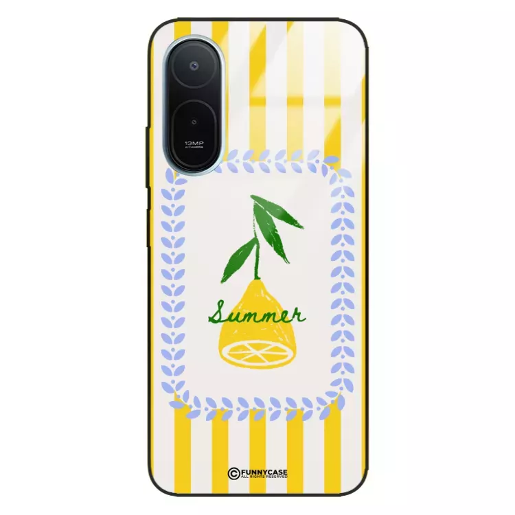 Etui Black Case Glass Dolce Vita do XIAOMI REDMI A7 PRO 4G Cytryna Lato Wakacje Summer Słońce ST_DOC139