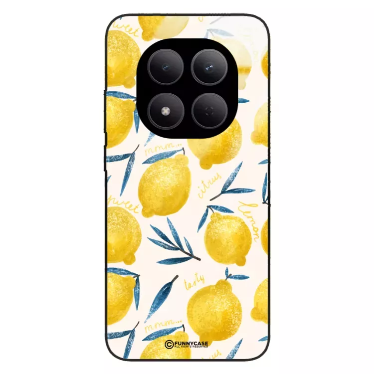 Etui Black Case Glass Dolce Vita do XIAOMI REDMI NOTE 15 PRO 4G Cytryny Lato Owoce Wakacje Słońce ST_DOC145