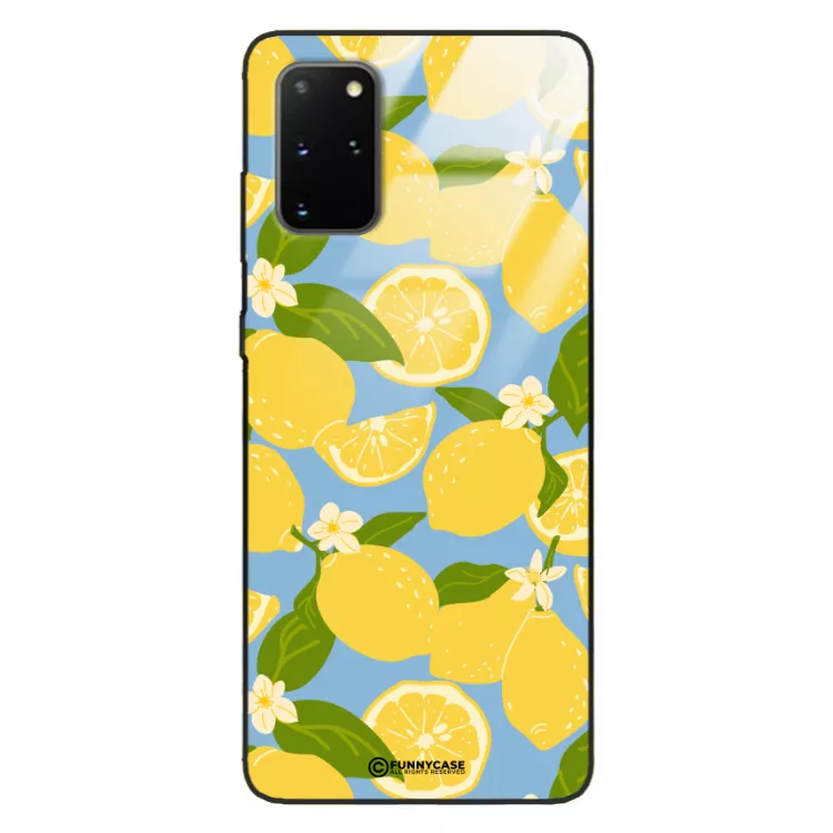 Etui Black Case Glass Dolce Vita do SAMSUNG S20 PLUS 5G Cytryny Kwiaty Owoce Lato Natura ST_DOC125
