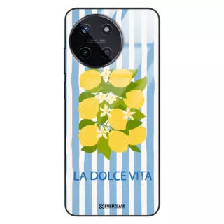Etui Black Case Glass Dolce Vita do REALME 11 Cytryny Kwiaty Włochy Lato Wakacje ST_DOC128