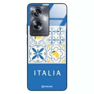 Etui Black Case Glass Dolce Vita do OPPO A95 4G Włochy Italia Cytryny Kafelki Wakacje ST_DOC132